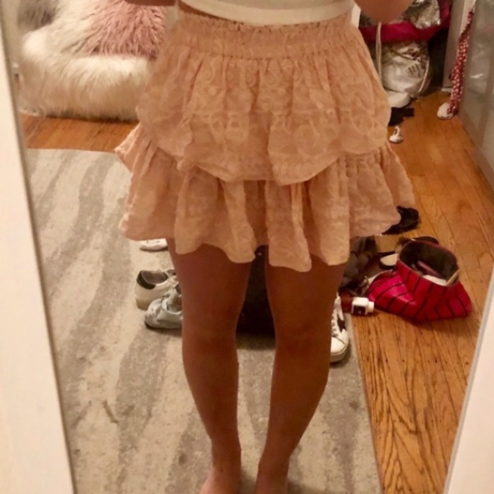 LoveShackFancy pink ruffle skirt - Picture 5 of 6
